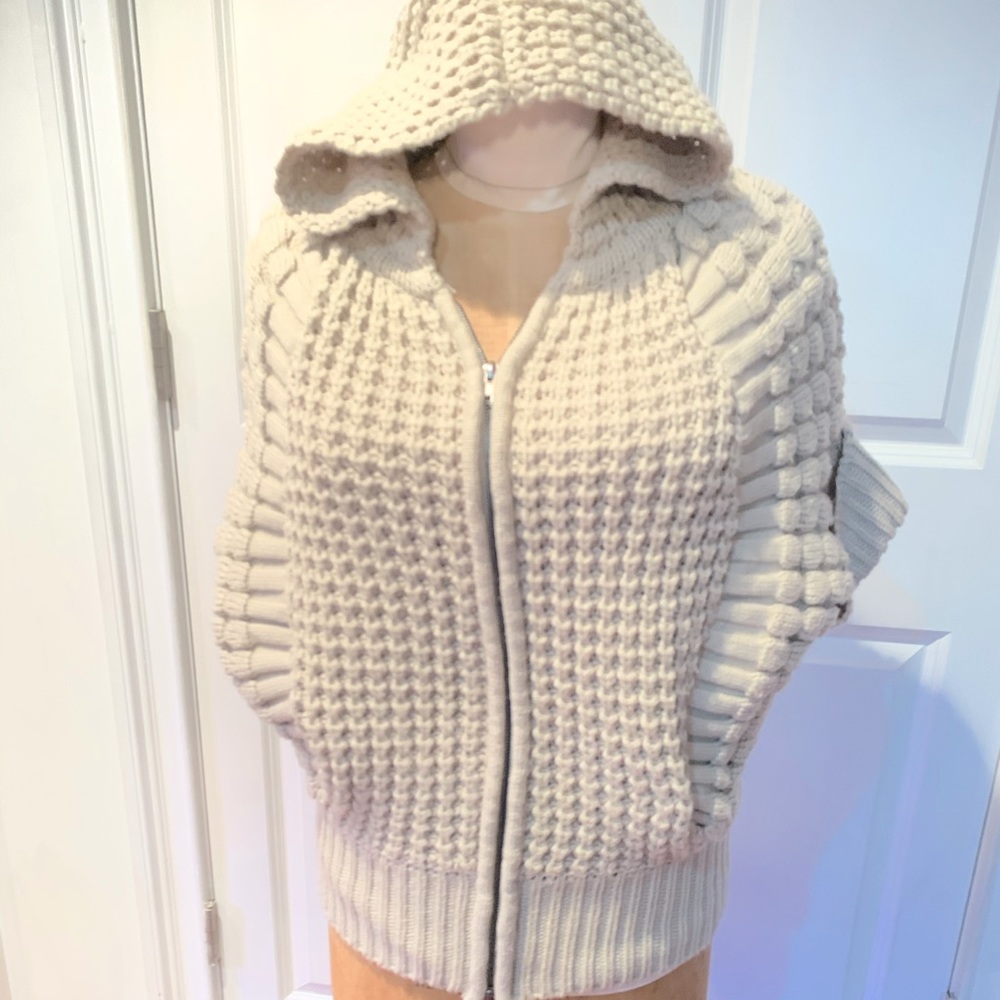 Gorgeous! waffle weave zip up hoodie sweater👏🏻🐛
